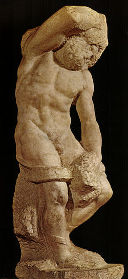 Lo schiavo barbuto, Michelangelo, 1525-1530, Galleria dell'Accademia, Firenze